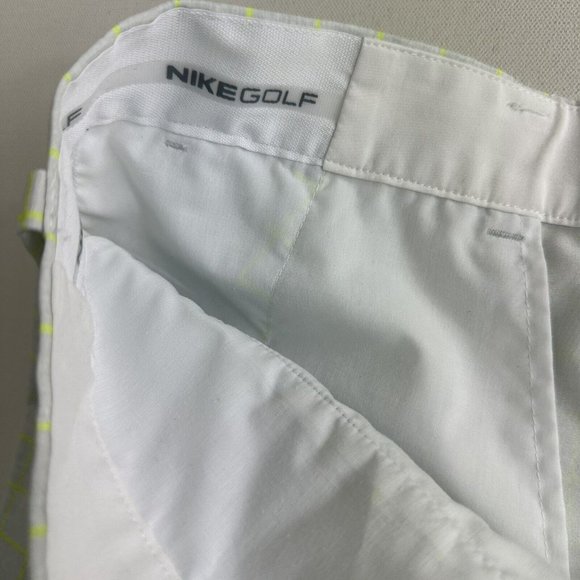 Nike Golf Tour Performance‎ Dri-Fit Shorts Green Gray Plaid Size 38 x 11” Active - Picture 6 of 6